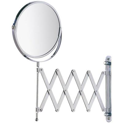 Kosmetik-Wandspiegel Teleskop Exclusiv, Wandspiegel, 3-fach Vergrößerung, Silber glänzend, Stahl