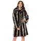 Roman Originals Women Faux Fur Longline Coat - Ladies Autumn Winter Luxury Soft Cosy Warm Comfortable Glam Elegant Sophisticated Formal Long Jacket - Mink - Size 20