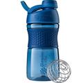 BlenderBottle Sportmixer Twist Tritan Trinkflasche mit BlenderBall, geeignet als Protein Shaker, Eiweißshaker, Wasserflasche oder für Fitness Shakes, BPA frei, skaliert bis 500 ml, 590 ml, navy blau