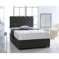 Chenille Fabric Ottoman Foot Lift Bed Base with HEADBOARD ONLY by Comfy Deluxe LTD (Black, 4FT6 Double)