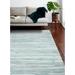 Blue 102 x 0.75 in Area Rug - Dovecove Abstract Handmade Tufted Aqua Area Rug Viscose/Wool | 102 W x 0.75 D in | Wayfair