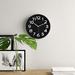 Ebern Designs Vaseur 13" Wall Clock Glass/Plastic in Black | 13 H x 13 W x 2 D in | Wayfair A205489308844742B4F74339E72A6C82