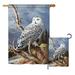 Breeze Decor Superior Owl Garden Friends Birds 2-Sided Polyester 40 x 28 in. Flag Set in Gray | 40 H x 28 W in | Wayfair