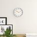 Ebern Designs Tramesha 10" Wall Clock Plastic in Gray/White | 10 H x 10 W x 1.75 D in | Wayfair D6613F58FD504D8B82E7E65CFEE933E7