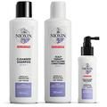 Nioxin 3-Part System, System 5 Chemically Treated Hair with Light Thinning, Hair Thickening Treatment, Scalp Therapy, Loyalty Kit
