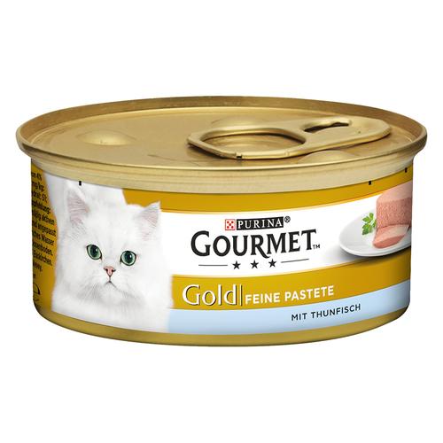 48 x 85g Gold Feine Pastete Mix, 4 Sorten Gourmet Katzenfutter nass