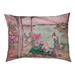 Tucker Murphy Pet™ Burkart Japanese Courtesan Designer Pillow Fleece, Polyester in Pink/Brown | 17 H x 52 W x 42 D in | Wayfair