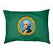 Tucker Murphy Pet™ Burien Washington Flag Designer Pillow Fleece, Polyester in Green | 17 H x 52 W x 42 D in | Wayfair