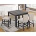 Gracie Oaks Ralston 4 - Person Counter Height Dining Set Wood/Upholstered in Brown/Gray | Wayfair C024D6D1F7CF4B03B5EA74FD06A25475