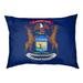 Tucker Murphy Pet™ Burien Michigan Flag Designer Pillow Fleece, Polyester in Brown | 9.5 H x 29.5 W x 19.5 D in | Wayfair