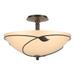 Hubbardton Forge Forged Leaves 16 Inch 3 Light Semi Flush Mount - 126732-1003