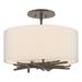 Hubbardton Forge Brindille 15 Inch 3 Light Semi Flush Mount - 127660-1013