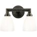 Visual Comfort Signature Collection Chapman & Myers Wilton 13 Inch 2 Light Bath Vanity Light - SL 2842BZ-WG