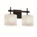 Justice Design Group Fusion 15 Inch 2 Light Bath Vanity Light - FSN-8412-30-OPAL-DBRZ