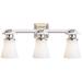 Visual Comfort Signature Collection Chapman & Myers Ny Subway 22 Inch 3 Light Bath Vanity Light - SL 2153PN-WG