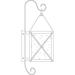 Arroyo Craftsman Nottingham 25 Inch Tall 1 Light Outdoor Wall Light - NOB-8WO-AB