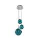 Kalco Lighting Meteor 10 Inch 3 Light Multi Light Pendant - 309540CH/AQUA