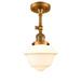 Innovations Lighting Bruno Marashlian Small Oxford 7 Inch 1 Light LED Semi Flush Mount - 201F-BB-G531-LED