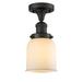 Innovations Lighting Bruno Marashlian Small Bell 5 Inch 1 Light Semi Flush Mount - 517-1CH-OB-G51-LED