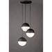 ET2 Lighting Half Moon 16 Inch 3 Light LED Multi Light Pendant - E20364-92BK