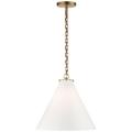 Visual Comfort Signature Collection Thomas O'Brien Katie 15 Inch Large Pendant - TOB 5226HAB/G6-WG