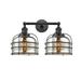 Innovations Lighting Bruno Marashlian Large Bell Cage 19 Inch 2 Light Bath Vanity Light - 208-BK-G78-CE