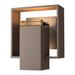 Hubbardton Forge Shadow Box 8 Inch Tall Outdoor Wall Light - 302601-1018