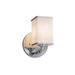 Justice Design Group Textile 9 Inch Wall Sconce - FAB-8461-15-WHTE-NCKL-LED1-700