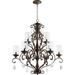 Quorum International San Miguel 32 Inch 9 Light Chandelier - 6073-9-39