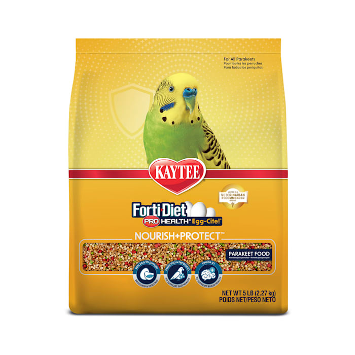 Kaytee Forti-Diet Pro Health Egg-Cite! Nourish+Protect Parakeet Food, 5 lbs.