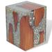 World Menagerie Stool Solid Teak Wood & Resin Wood in Brown/Gray/Red | 15.7 H x 11.8 W x 11.8 D in | Wayfair 3B6CA33E7AF94670B6575439A17F1442