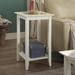 Andover Mills™ Moana End Table Wood/Glass in White | 26 H x 16 W x 16 D in | Wayfair 2EA654AB5CF64C7CA33E7DF5174A84B3