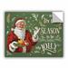 The Holiday Aisle® North Pole Express Santas List Wall Decal Canvas/Fabric in Brown/Green/Red | 14 H x 18 W in | Wayfair