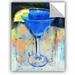 Winston Porter Royal Blue Martini Removable Wall Decal Vinyl in Blue/Gray | 24 H x 18 W in | Wayfair A574ADD1435543BAAB8BEFF915E598DC