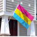 ANLEY Pansexual Pride Polyester 36 x 60 in. House Flag in Blue/Pink/Yellow | 36 H x 60 W in | Wayfair A.Flag.SP.PANSEXUAL