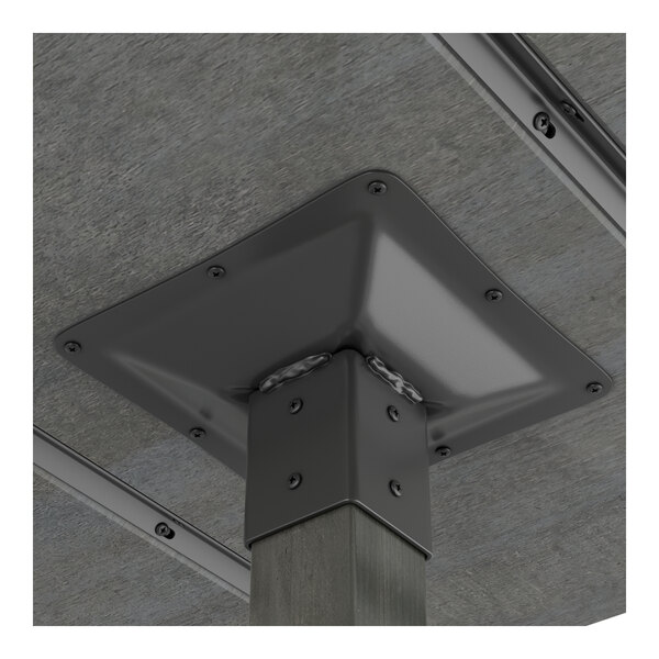 Lancaster Table & Seating Industrial 30" x 30" Solid Wood Live Edge Bar Height Table with Slate Gray Finish