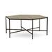 Joe Ruggiero Collection Athena Coffee Table Metal in Black/Brown | 18 H x 43.38 W x 43.38 D in | Wayfair JR001-83-Oak-PK