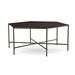 Joe Ruggiero Collection Athena Coffee Table Metal in Brown | 18 H x 43.38 W x 43.38 D in | Wayfair JR001-11-Oak-R