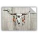 Union Rustic Longhorn on Wood Removable Wall Decal Metal in Brown/Gray/Orange | 32 H x 48 W in | Wayfair 2B42880498724AA394CF2A6C65A465BB