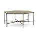 Joe Ruggiero Collection Athena Coffee Table Metal in Brown | 18 H x 43.38 W x 43.38 D in | Wayfair JR001-11-Oak-W