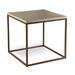 Joe Ruggiero Collection Chaplin Wood End Table Wood/Metal in Gray/Black/Brown | 24 H x 24 W x 24 D in | Wayfair JR008-70-Oak-N