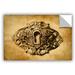 Fleur De Lis Living Vintage Keyhole Removable Wall Decal Vinyl in Brown | 12 H x 18 W in | Wayfair BA5B50D09655472D9AD8F865AB45E455