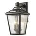 Saxon 3 - Bulb Outdoor Wall Lantern Glass/Metal in Brown Laurel Foundry Modern Farmhouse® | 16.63 H x 9 W x 10.63 D in | Wayfair