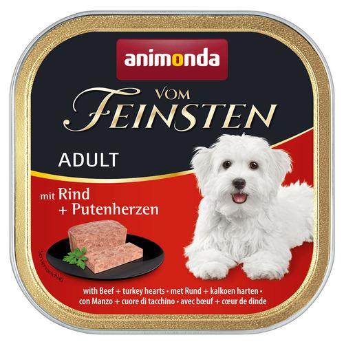 24 x 150 g Sparpaket animonda vom Feinsten Adult getreidefrei: Rind & Putenherzen Hundenassfutter