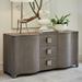 Studio A Home Toile Linen Credenza-Grey Wood in Brown/Gray | 32 H x 66 W x 20 D in | Wayfair 7.20157