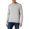 Tommy Hilfiger - Jumper Men - Mens Designer Jumper - Grey Jumper Mens - Men Sweater - Men's Core Cotton-Silk Crew Neck Jumper - Cloud HTR - Size XXXL