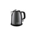 Russell Hobbs Wasserkocher klein [1,0l] Colours+ Edelstahl Grau (2400W, Schnellkochfunktion, herausnehmbarer Kalkfilter, außenliegende Wasserstandsanzeige, kleiner Reisewasserkocher)Teekocher 24993-70