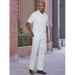 Stacy Adams Men's Linen Set (Size XXXXL) White, Cotton,Linen