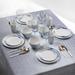 Brilliant Lexa 16 Piece Dinnerware Set, Service for 4 Porcelain/Ceramic in Blue/White | Wayfair 7179.079.16