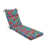 Highland Dunes Earls Blooms Indoor/Outdoor Chaise Lounge Cushion Polyester in Blue/Brown/Gray | 3 H x 21 W x 44 D in | Wayfair